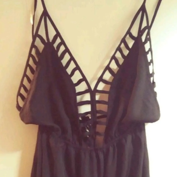 San Joy Black Jumpsuit Pants Romper Large - Picture 6 of 8